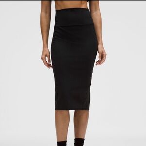 5. Lululemon Nulu Slim-Fit High-Rise Midi Skirt